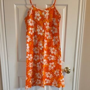Women’s Orange Floral One-Piece Sundress